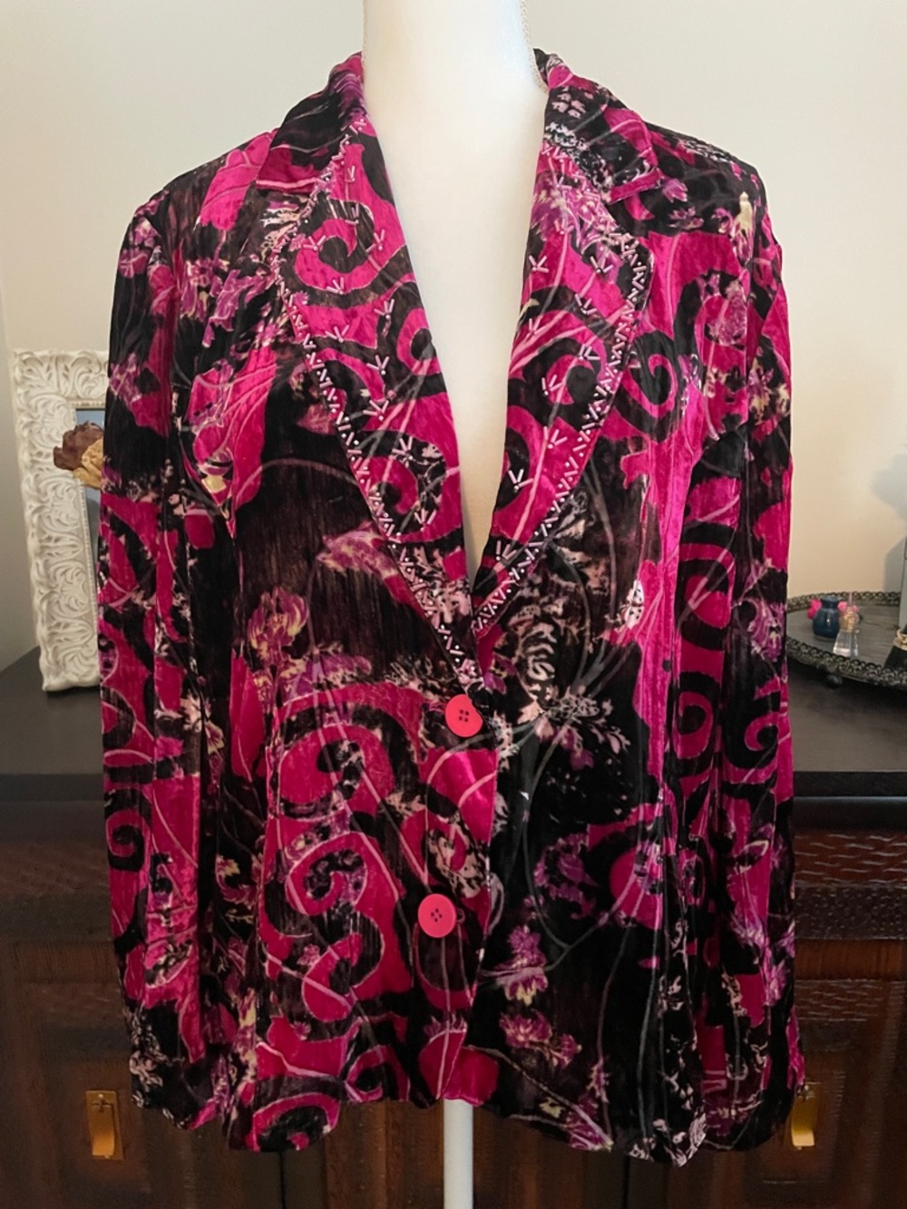 Great Cavalier Crushed Velvet Blazer size XL